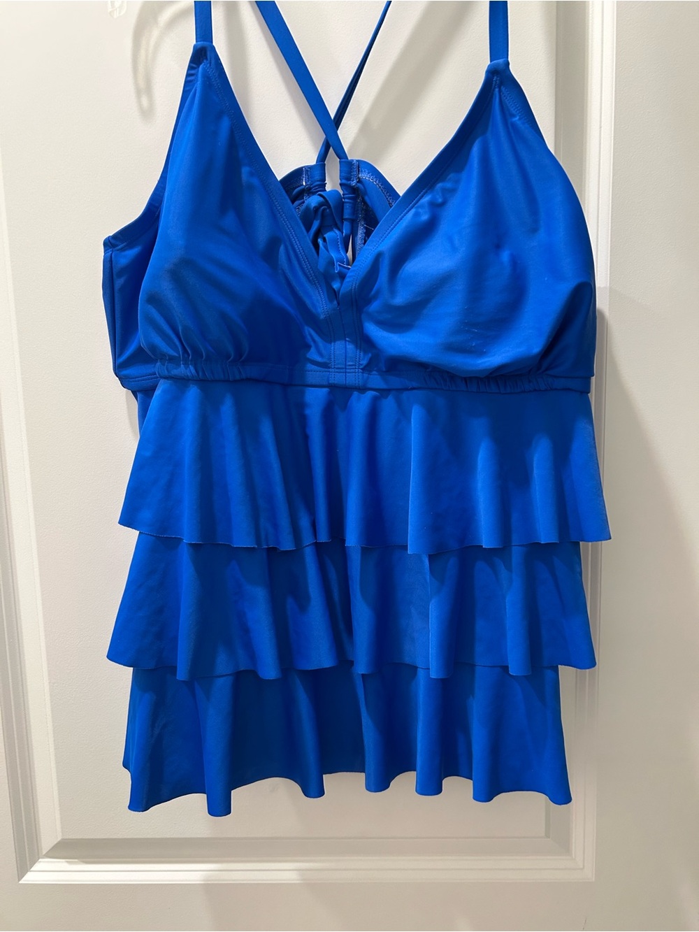 Royal Blue Ruffle Tankini Top